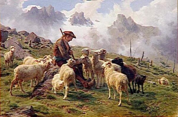 Berger des Pyrenees by Rosa Maria Bonheur, hand-painted oil painting reproduction