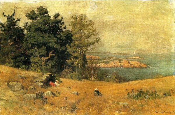Berrying at the Seashore by John Joseph Enneking, hand-painted oil painting reproduction