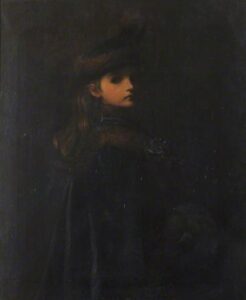 Betty Haughton as a Child by Benjamin Haughton, hand-painted oil painting reproduction