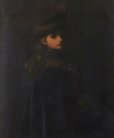 Betty Haughton as a Child by Benjamin Haughton, hand-painted oil reproduction