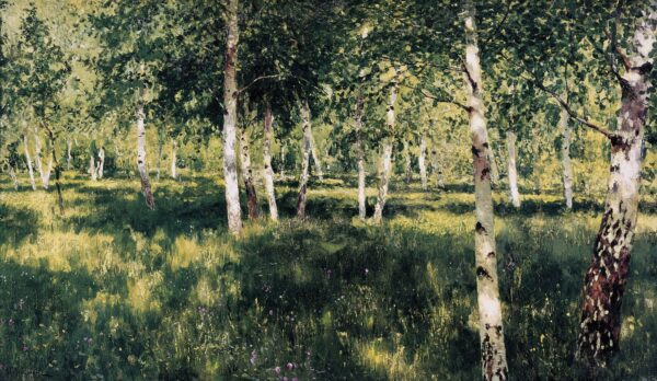 Birch Forest by Isaac Levitan, hand-painted oil painting reproduction
