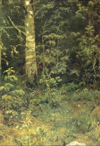 Birch and Pocks by Ivan Shishkin, hand-painted oil painting reproduction