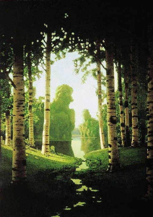 Birchwood 1901 by Arkhip Kuindzhi, hand-painted oil reproduction