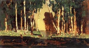 Birchwood 2 by Arkhip Kuindzhi, hand-painted oil painting reproduction