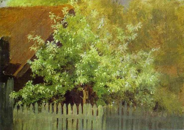 Bird-Cherry Tree by Isaac Levitan, hand-painted oil painting reproduction