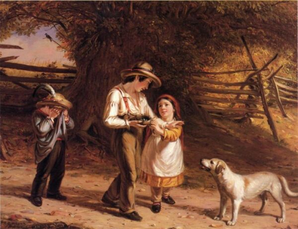 Bird-Egging by William Sidney Mount, hand-painted oil painting reproduction
