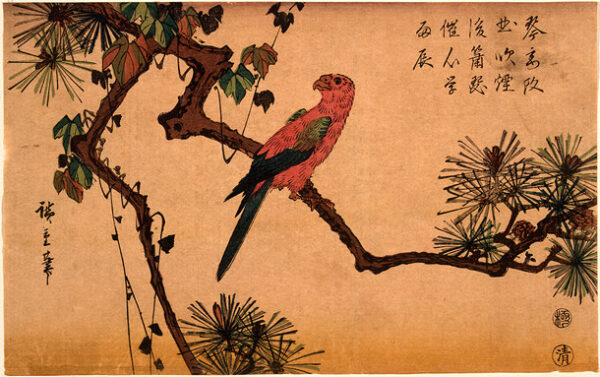 Bird on a Tree by Ando Hiroshige, hand-painted oil painting reproduction