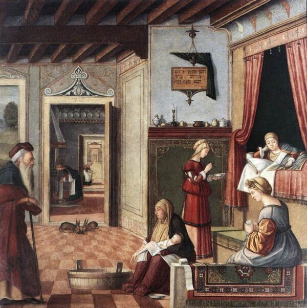 Birth of the Virgin by Vittore Carpaccio, hand-painted oil painting reproduction