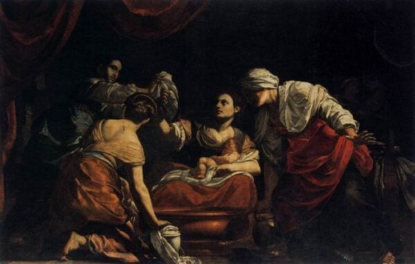 Birth of the Virgin by Simon Vouet, hand-painted oil painting reproduction