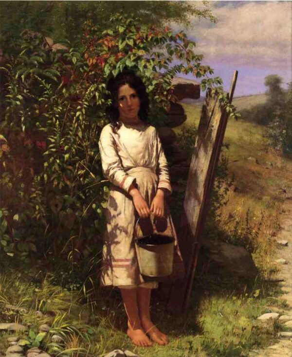 Blackberry Picking by John G Brown, hand-painted oil painting reproduction