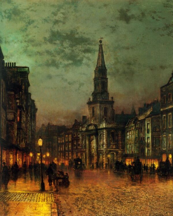 Blackman Street, London by John Atkinson Grimshaw, hand-painted oil painting reproduction