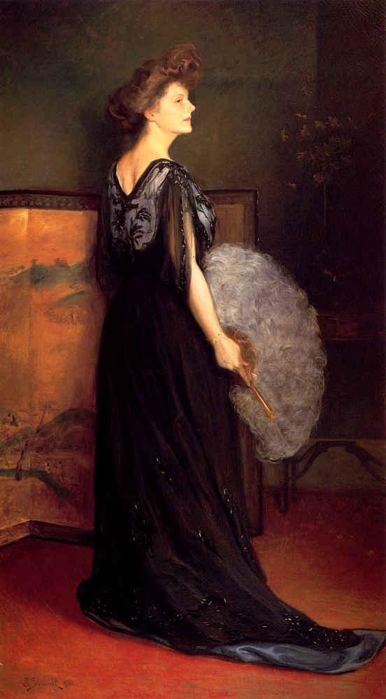 Portrait Of Mrs. Francis Stanton Blake by Julius LeBlanc Stewart, hand-painted oil reproduction
