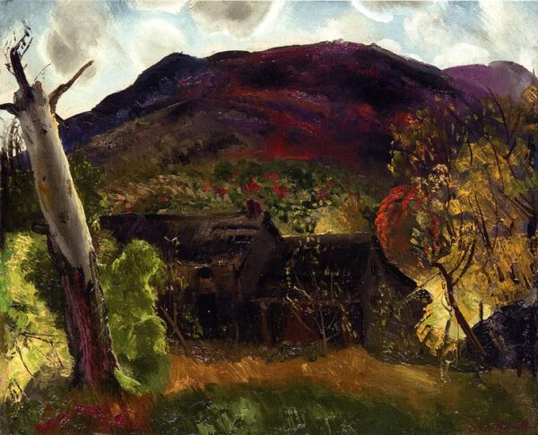 Blasted Tree and Deserted House by George Bellows, hand-painted oil painting reproduction