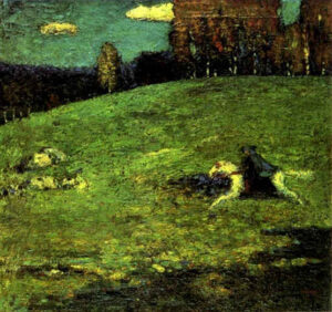 Blaue Reiter by Wassily Kandinsky, hand-painted oil painting reproduction