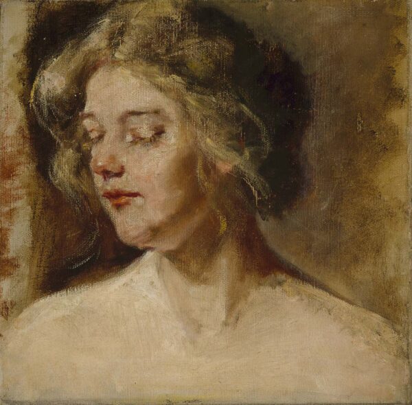 Blonde Studio Model by Alice Pike Barney, hand-painted oil reproduction