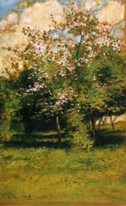 Blossoming Trees by Frederick Childe Hassam, hand-painted oil painting reproduction