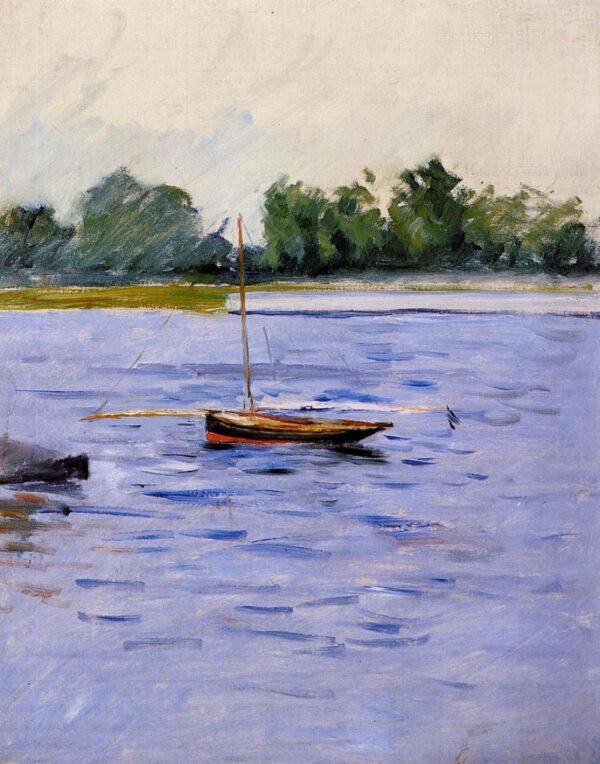 Boat at Anchor on the Seine by Gustave Caillebotte, hand-painted oil painting reproduction