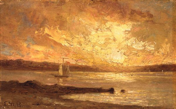 Boat on Sea by Edward Mitchell Bannister, hand-painted oil painting reproduction