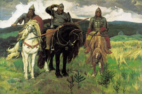 Bogatyrs by Viktor Vasnetsov, hand-painted oil painting reproduction