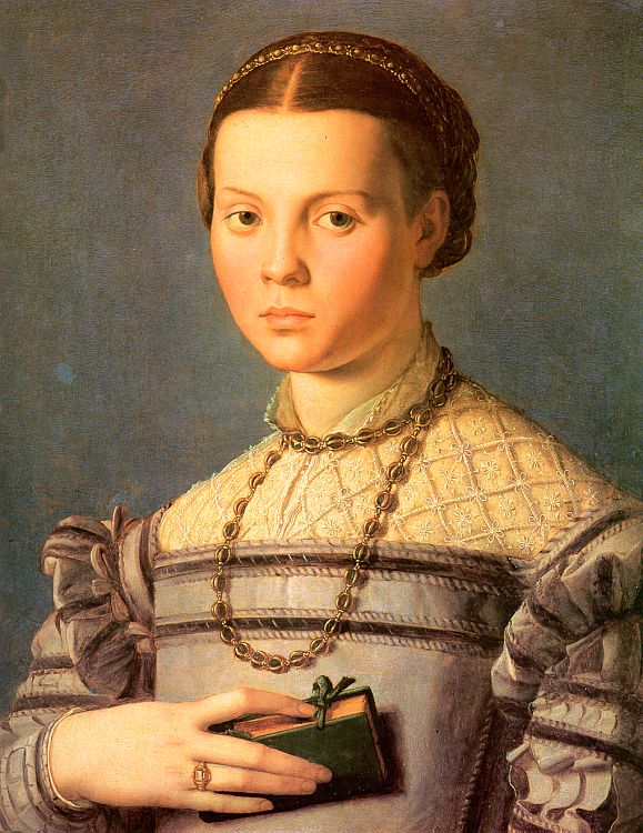Portrait of a Young Girl with a Prayer Book by Agnolo Bronzino, hand-painted oil reproduction