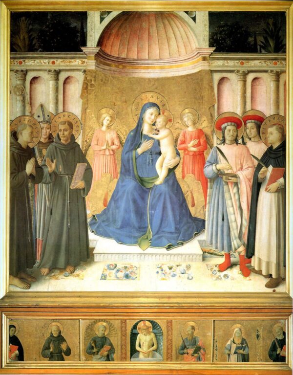 Bosco ai Frati Altarpiece by Fra Angelico, hand-painted oil painting reproduction