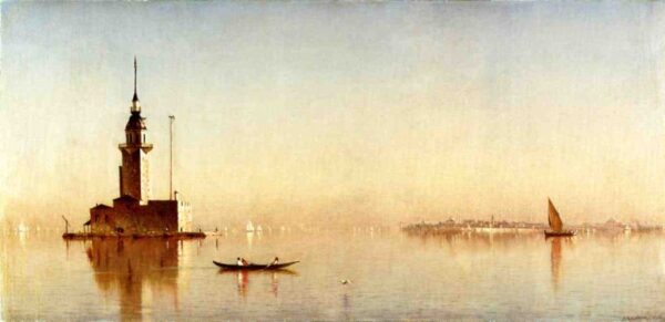Leander’s Tower on the Bosphorus by Sanford Robinson Gifford, hand-painted oil painting reproduction