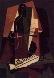 Bottle and Glass by Juan Gris, hand-painted oil painting reproduction