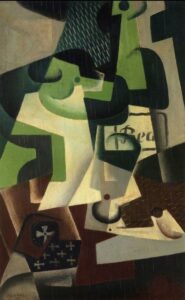 Bottle of Beaune and a Fruit Dish by Juan Gris, hand-painted oil painting reproduction