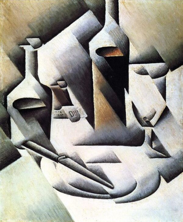 Bottles And Knife by Juan Gris, hand-painted oil painting reproduction