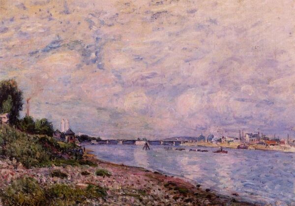 Bougival II by Alfred Sisley, hand-painted oil painting reproduction