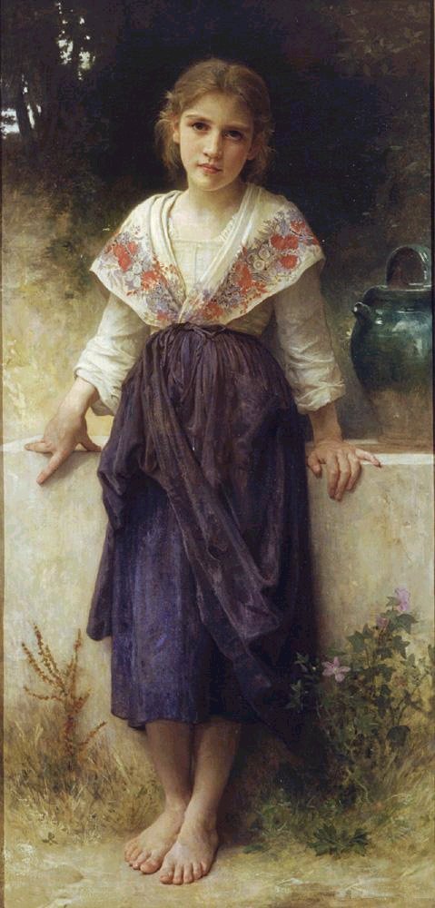 A Moment’s Rest by William Bouguereau, hand-painted oil reproduction