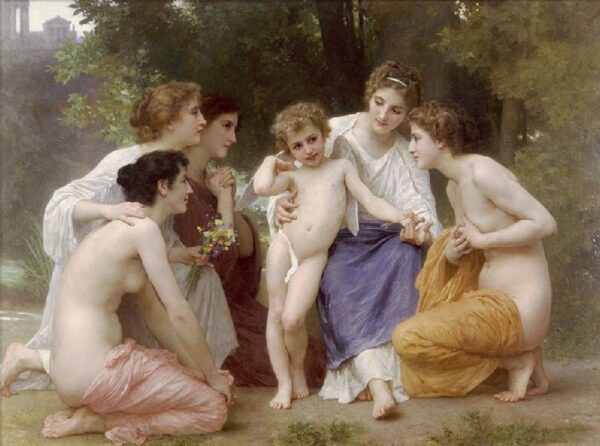 Admiration by William Bouguereau, hand-painted oil painting reproduction