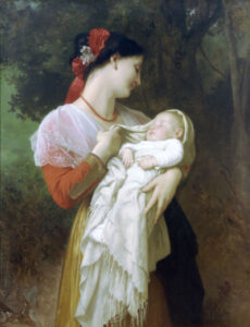 Affection Maternelle by William Bouguereau, hand-painted oil painting reproduction