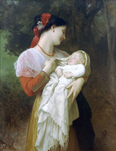 Affection Maternelle by William Bouguereau, hand-painted oil reproduction