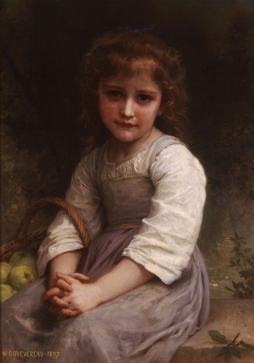 Apples by William Bouguereau, hand-painted oil reproduction