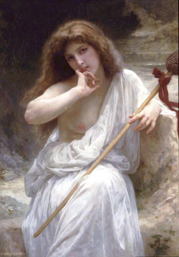 Bacchante by William Bouguereau, hand-painted oil reproduction