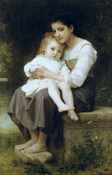 Big Sis’ by William Bouguereau, hand-painted oil reproduction