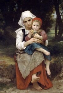 Breton Brother and Sister by William Bouguereau, hand-painted oil painting reproduction