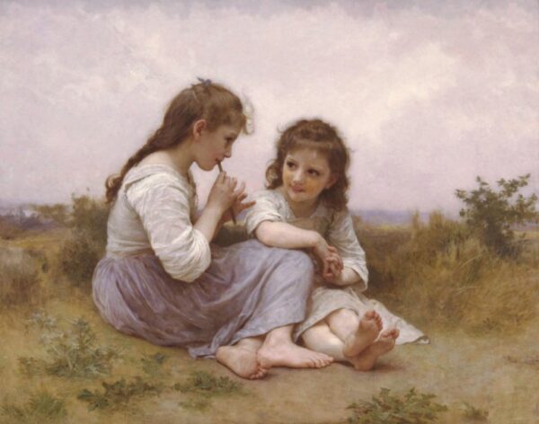 Childhood Idyll by William Bouguereau, hand-painted oil painting reproduction