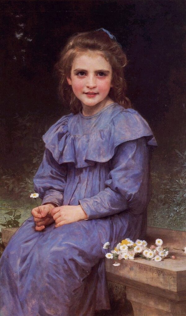 Daisy by William Bouguereau, hand-painted oil painting reproduction