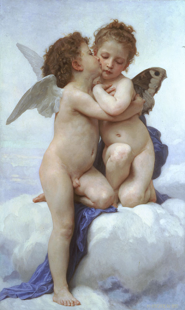First Kiss by William Bouguereau, hand-painted oil reproduction