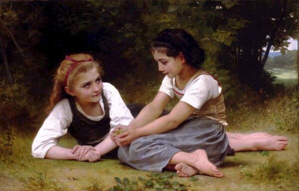 Hazelnuts by William Bouguereau, hand-painted oil painting reproduction