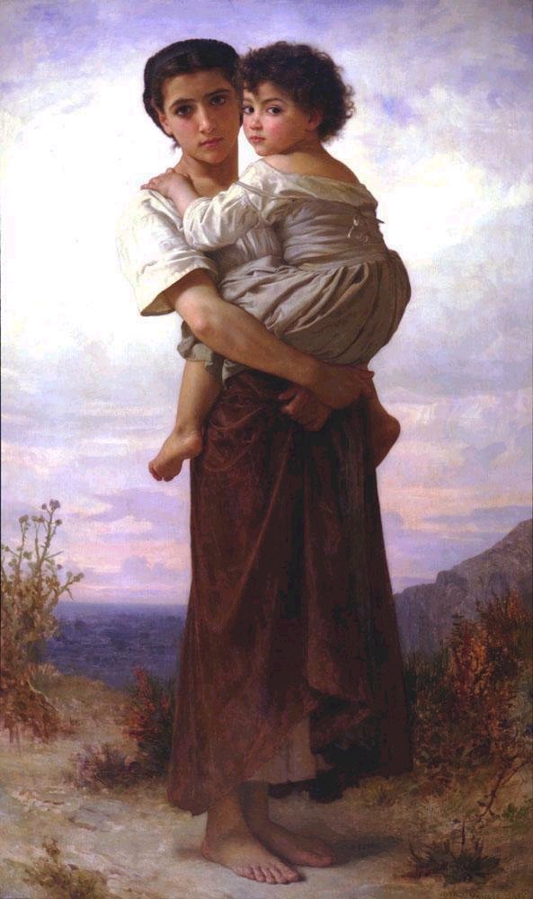 Jeunes Bohemiennes by William Bouguereau, hand-painted oil reproduction