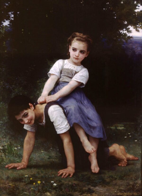 La Bourrique by William Bouguereau, hand-painted oil painting reproduction