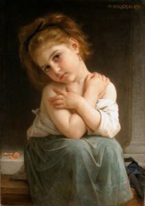 La Frileuse by William Bouguereau, hand-painted oil painting reproduction