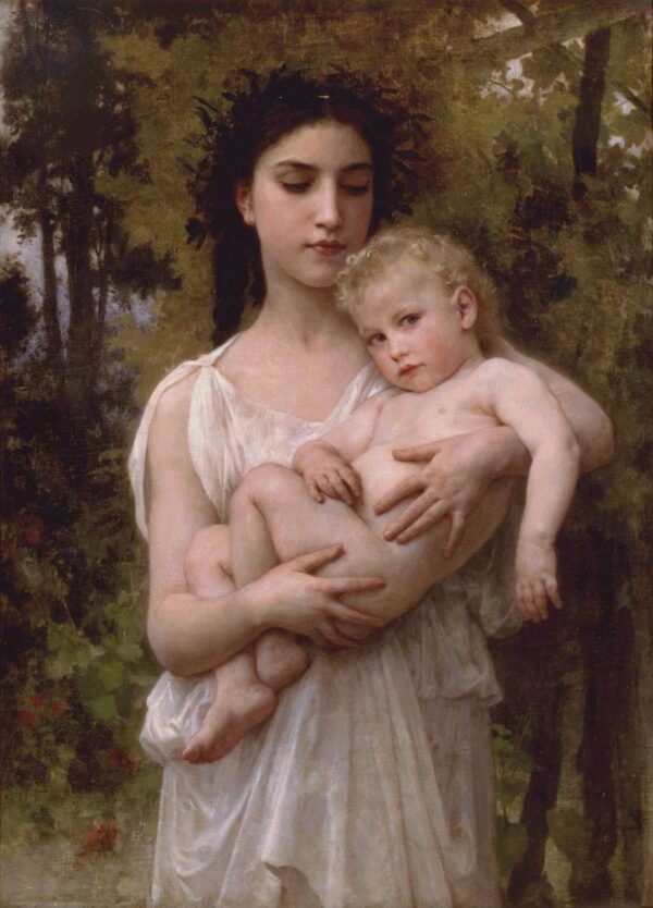 Little Brother by William Bouguereau, hand-painted oil painting reproduction