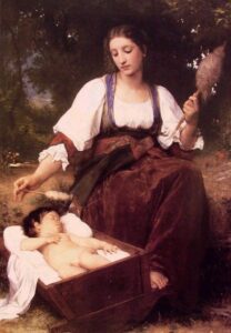 Lullaby by William Bouguereau, hand-painted oil painting reproduction