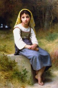 Meditation by William Bouguereau, hand-painted oil painting reproduction