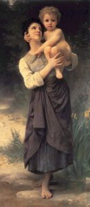 Mother and Child by William Bouguereau, hand-painted oil painting reproduction