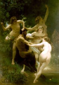 Nymphs and Satyr by William Bouguereau
